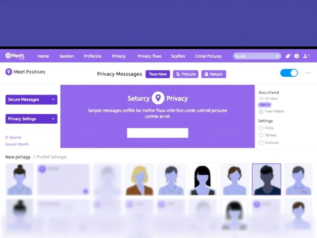 Meet Positives dating site showing privacy features and secure messaging
