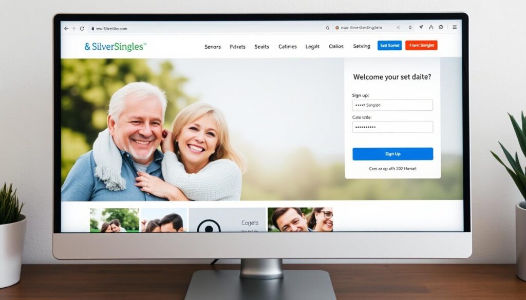 SilverSingles homepage showing the best dating site for over 50 singles